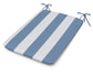 POLYWOOD 1100 Plaza Seat Pad — Cabana Stripe Sky Blue
