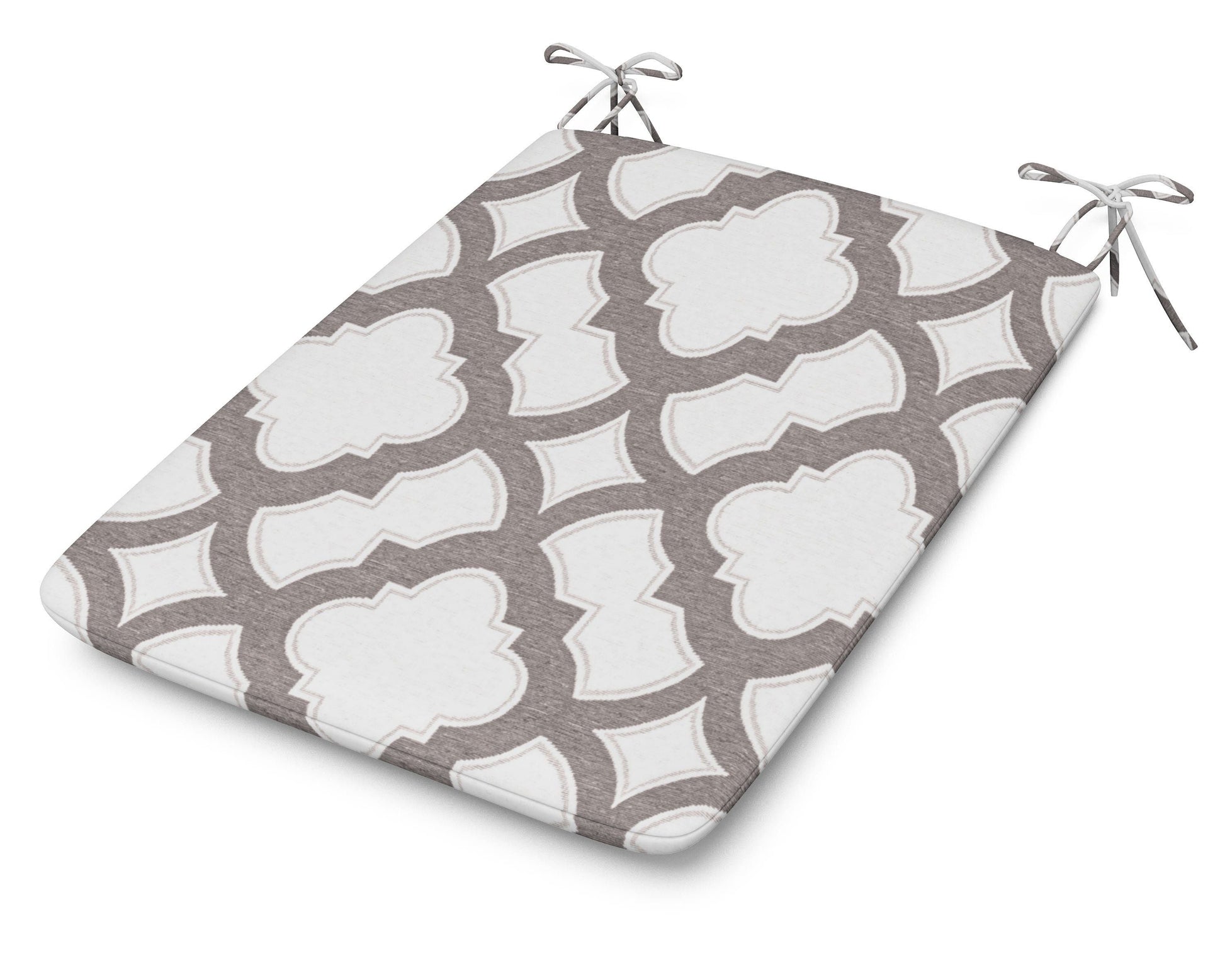 POLYWOOD 1100 Plaza Seat Pad — Trellis Grey Mist