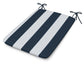 POLYWOOD 1100 Plaza Seat Pad — Cabana Stripe Marine Indigo