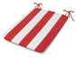 POLYWOOD 1100 Plaza Seat Pad — Cabana Stripe Crimson