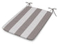POLYWOOD 1100 Plaza Seat Pad — Cabana Stripe Grey Mist