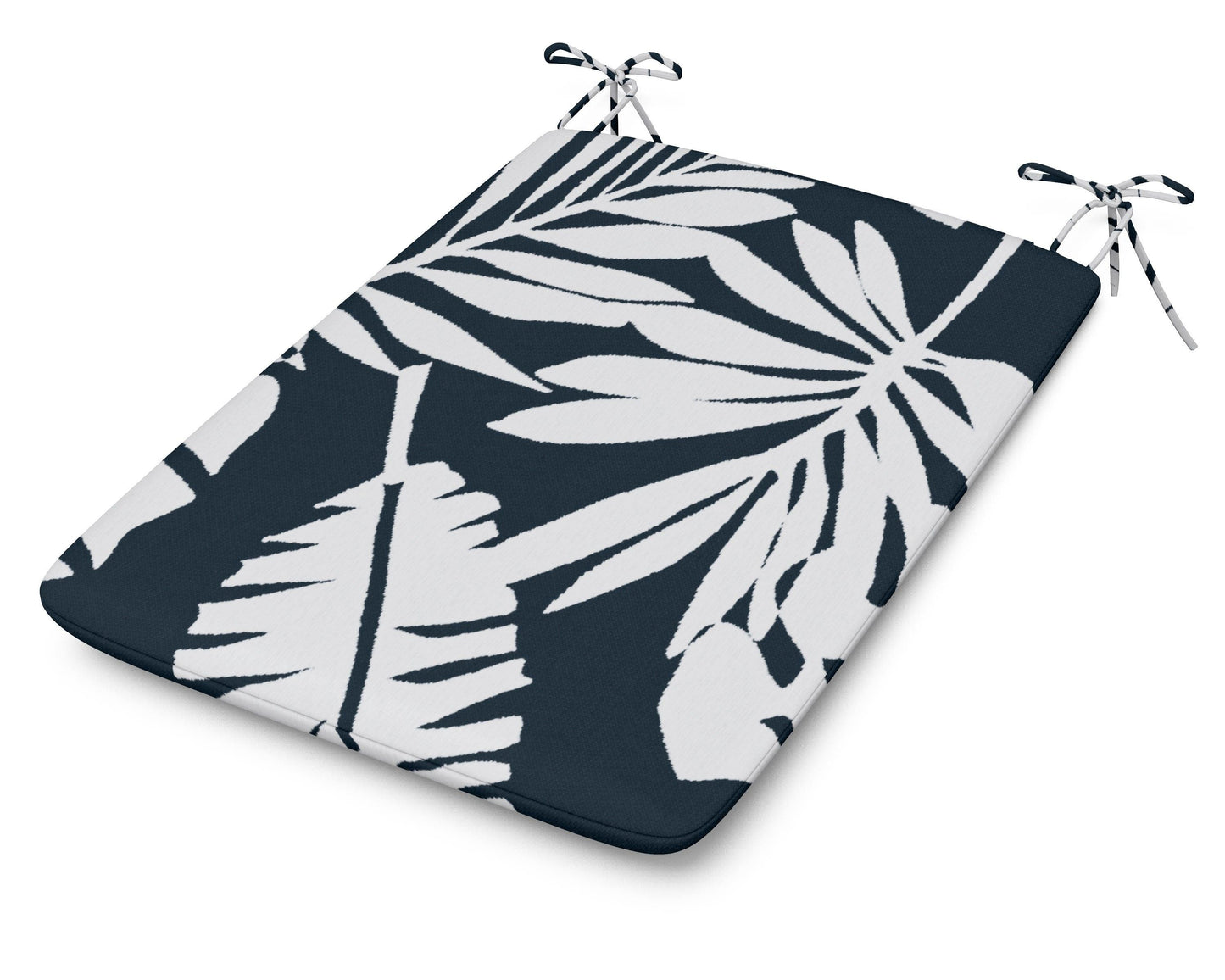 POLYWOOD 1100 Plaza Seat Pad — Leaf Marine Indigo