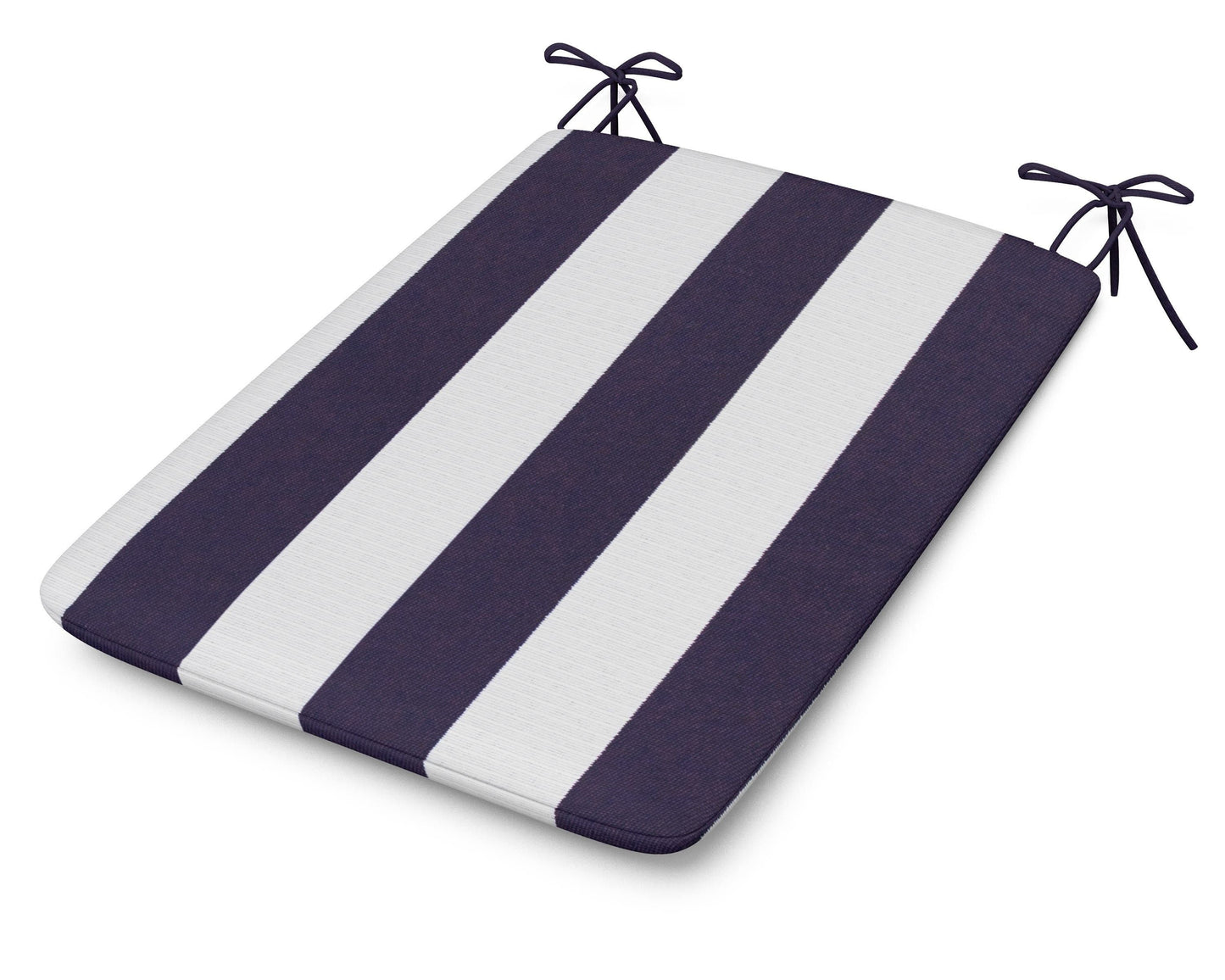 POLYWOOD 1100 Plaza Seat Pad — Cabana Stripe Navy