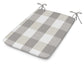 POLYWOOD 1100 Plaza Seat Pad — Buffalo Plaid Grey Mist