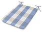 POLYWOOD 1100 Plaza Seat Pad — Buffalo Plaid Sky Blue
