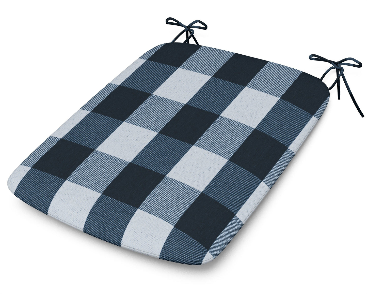 POLYWOOD 1120 Urban Seat Pad — Buffalo Plaid Marine Indigo