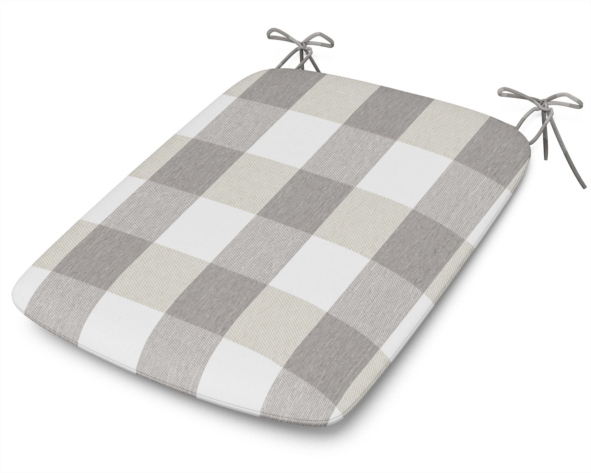 POLYWOOD 1120 Urban Seat Pad — Buffalo Plaid Grey Mist