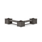 POLYWOOD 48" Nautical L- Shaped Planter Bench Corner Set - Large — Driftwood