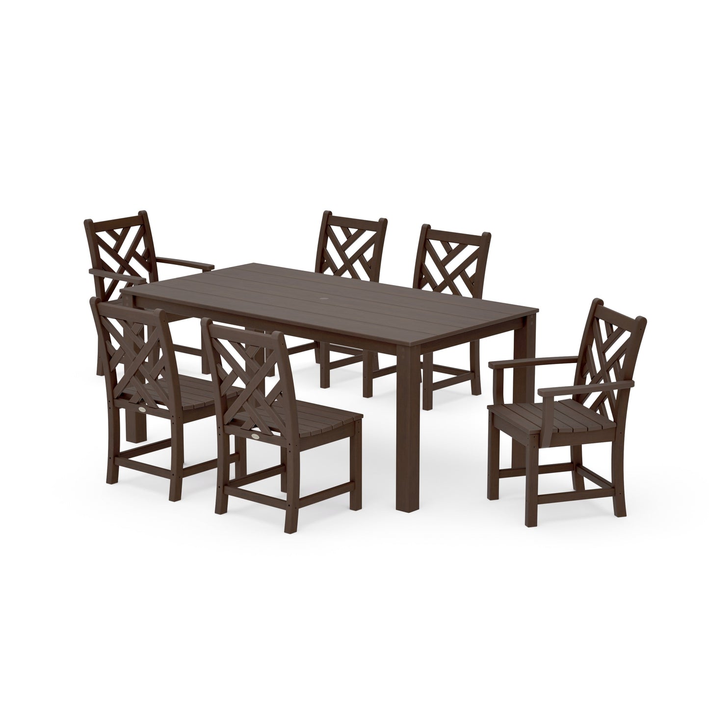 POLYWOOD Chippendale 7-Piece Parsons Dining Set — Kona