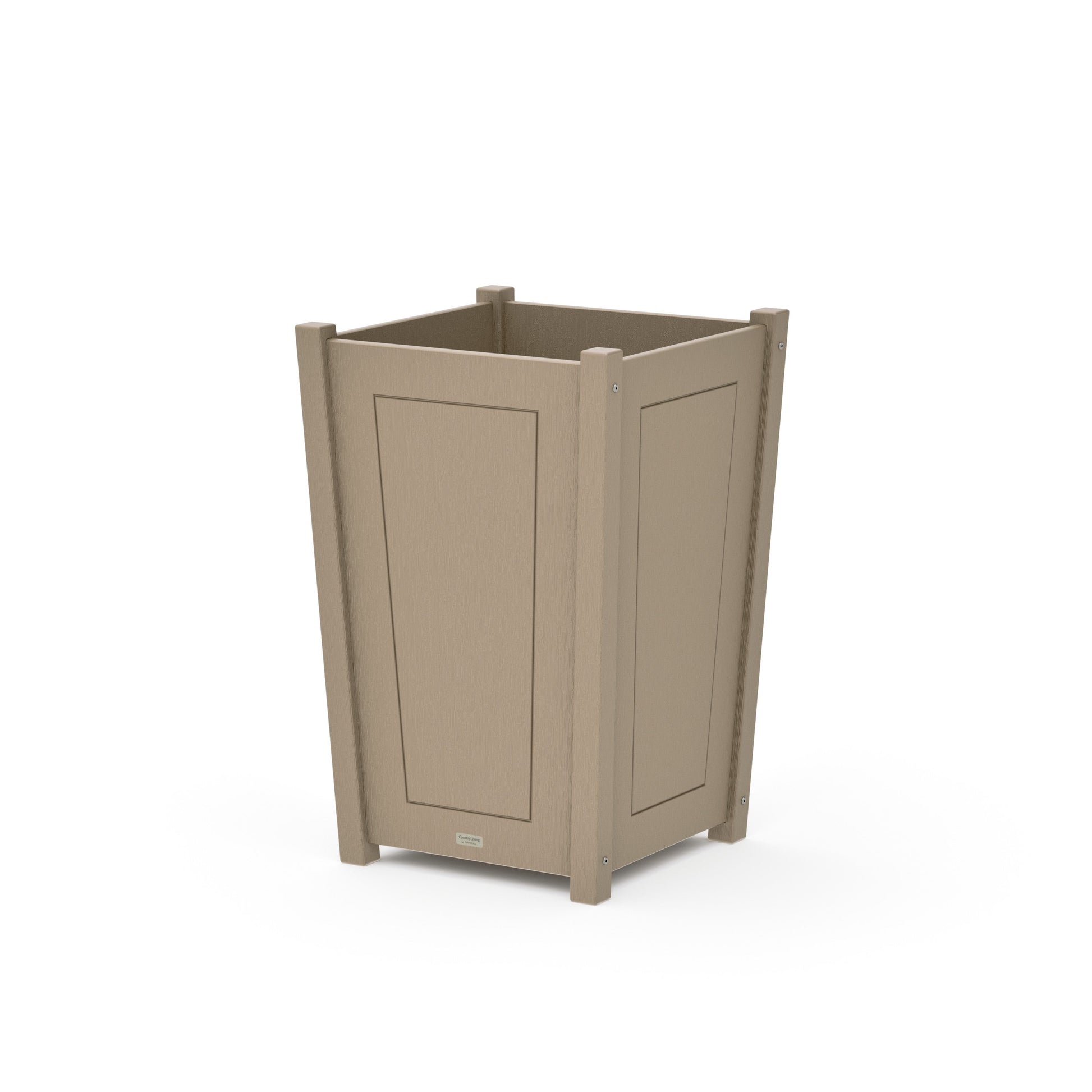 POLYWOOD Country Living Large Tapered Square Planter Box — Vintage Sahara