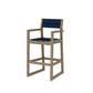 POLYWOOD EDGE Sling Bar Arm Chair — Vintage Sahara / Navy Blue Sling