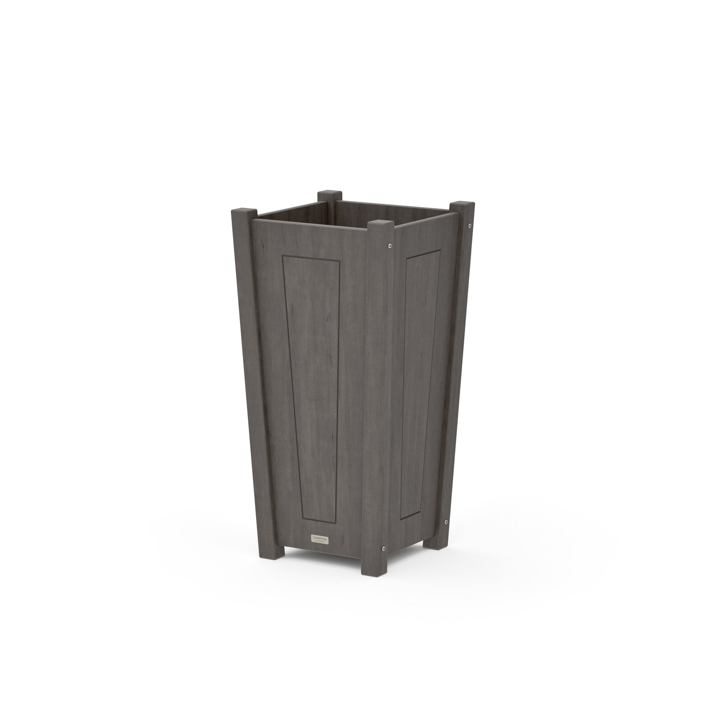 POLYWOOD Country Living Tapered Square Planter Box — Driftwood