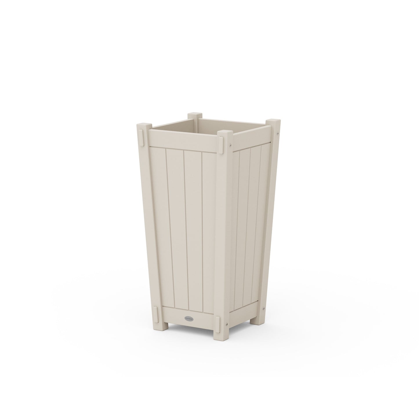 POLYWOOD Vineyard Tapered Square Planter Box — Sand