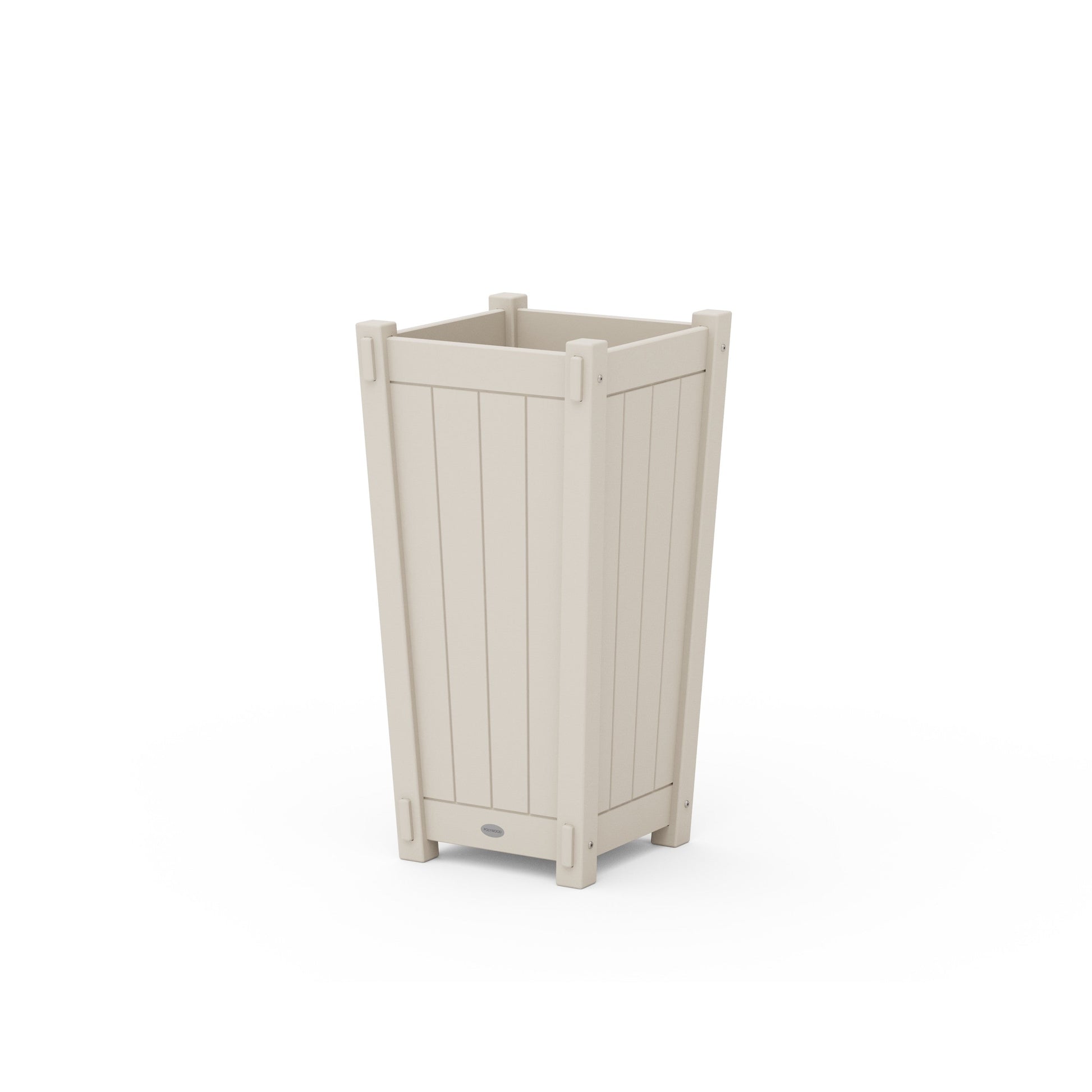 POLYWOOD Vineyard Tapered Square Planter Box — Sand