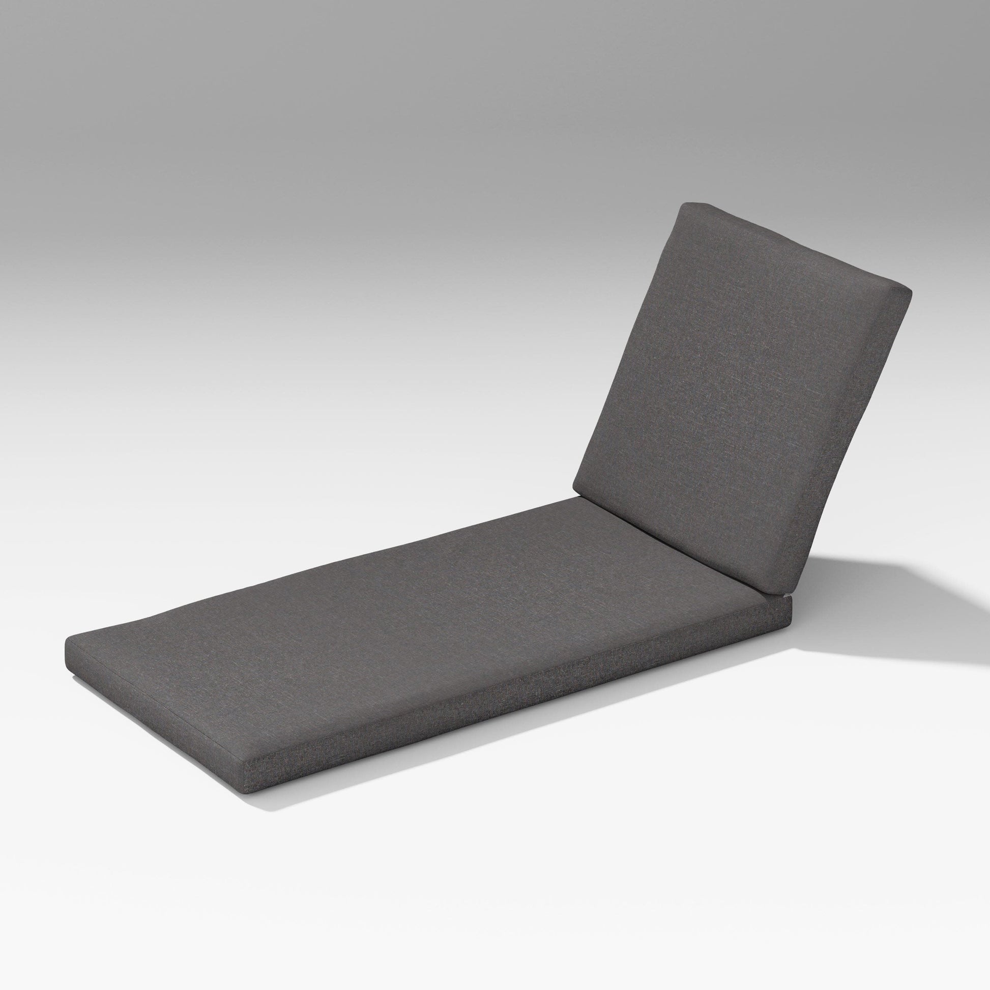 POLYWOOD Estate Chaise Lounge Full Cushion — Ash Charcoal