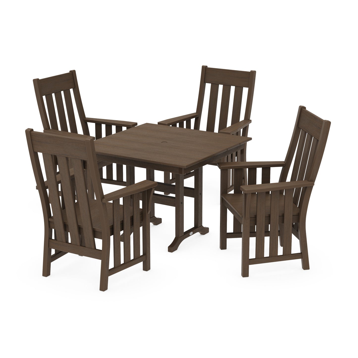 POLYWOOD Acadia 5-Piece Farmhouse Dining Set — Kona