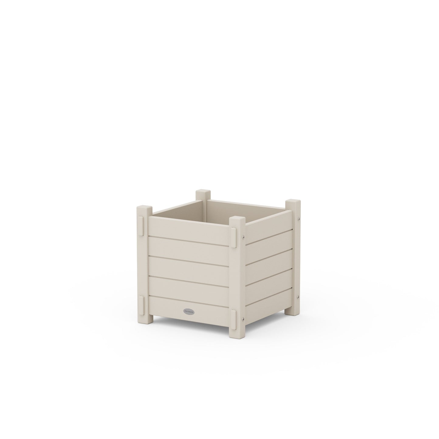 POLYWOOD Nautical Square Planter Box — Sand