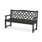 POLYWOOD Chinoiserie 60" Garden Bench — Black