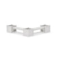 POLYWOOD 48" Vineyard L- Shaped Planter Bench Corner Set - Large — Vintage White