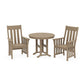 POLYWOOD Acadia 3-Piece Farmhouse Dining Set — Vintage Sahara