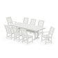 POLYWOOD Chinoiserie 9-Piece Farmhouse Dining Set with Trestle Legs — Vintage White
