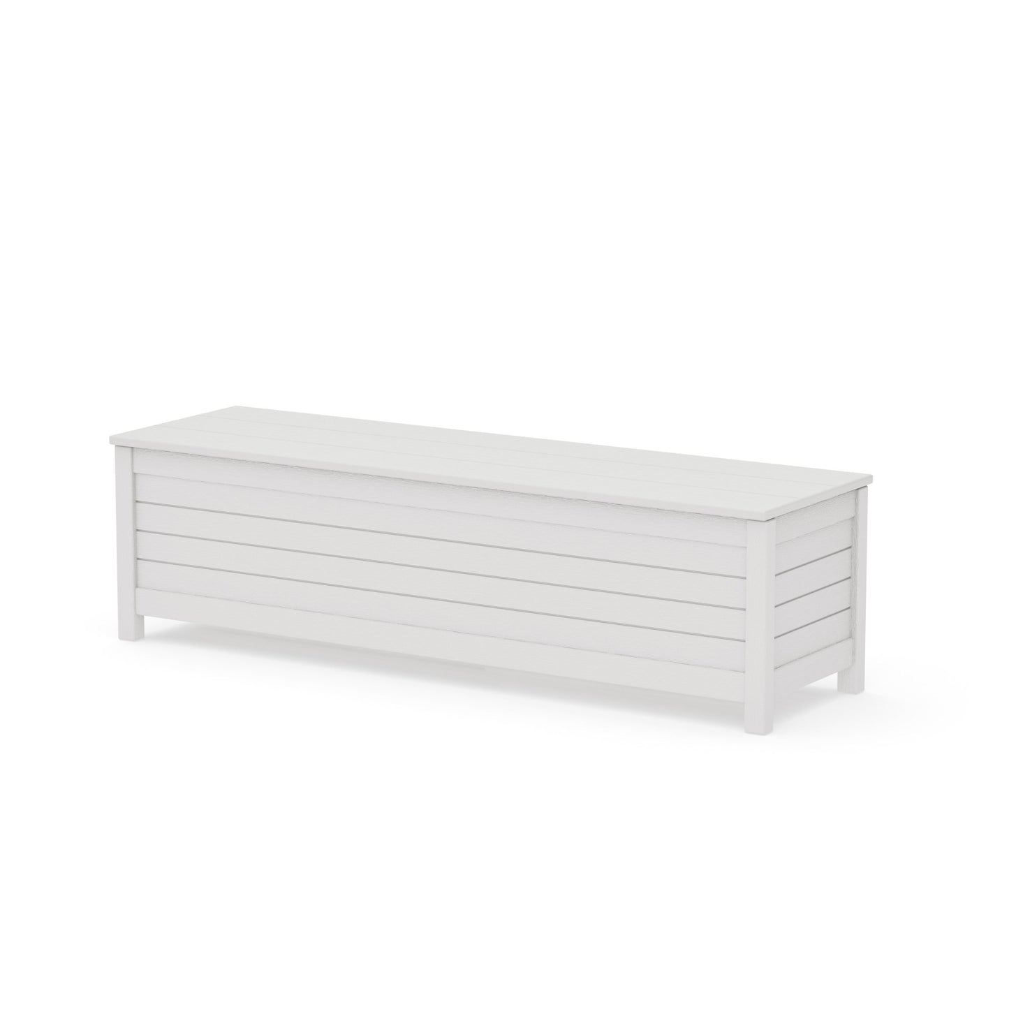 POLYWOOD Nautical 60" Storage Bench — Vintage White