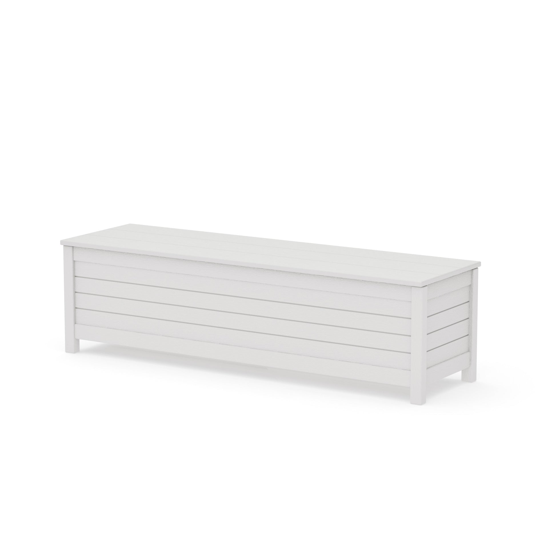 POLYWOOD Nautical 60" Storage Bench — Vintage White