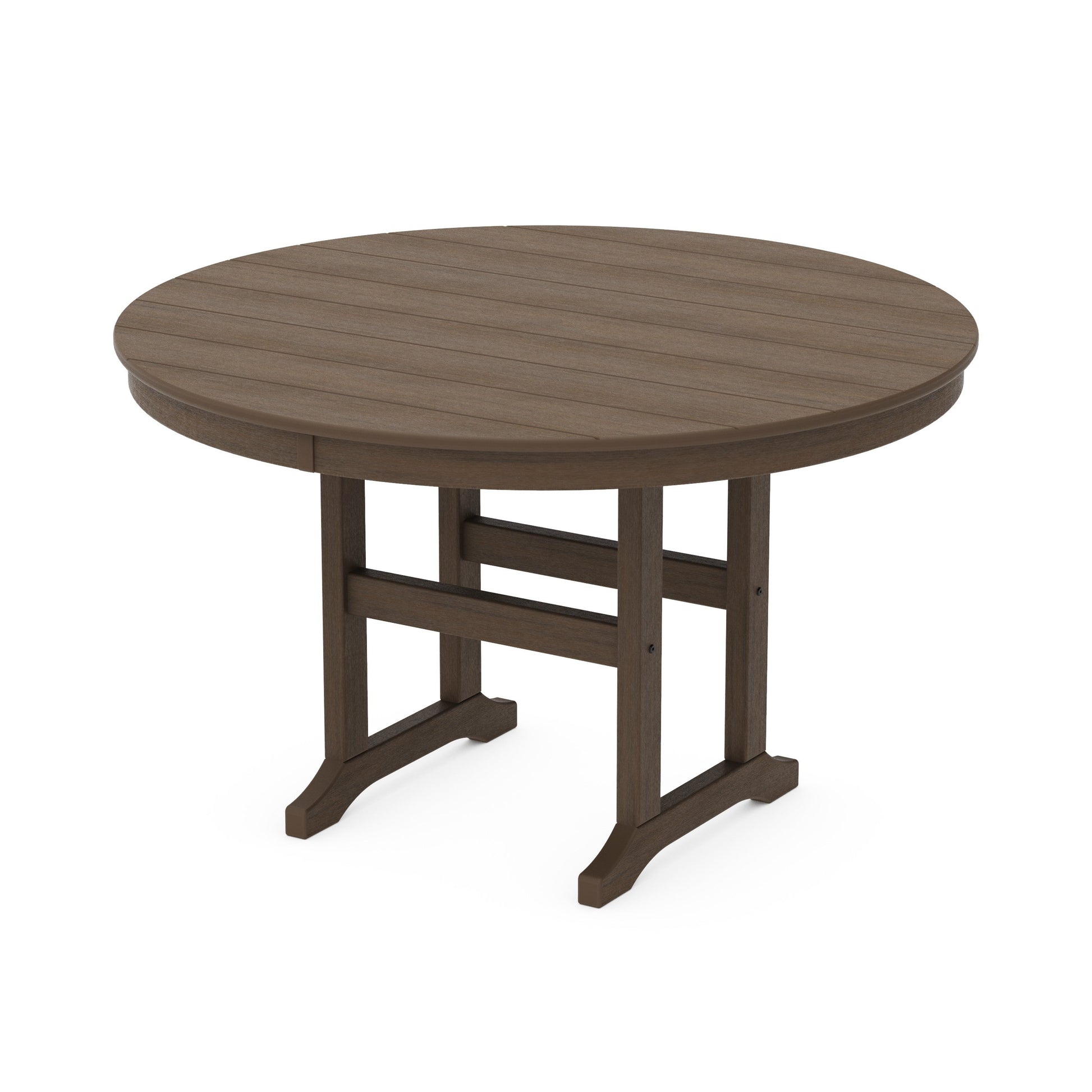 POLYWOOD 48" Round Farmhouse Dining Table — Kona