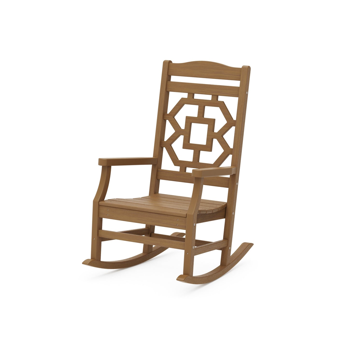 POLYWOOD Chinoiserie Rocking Chair — Natural