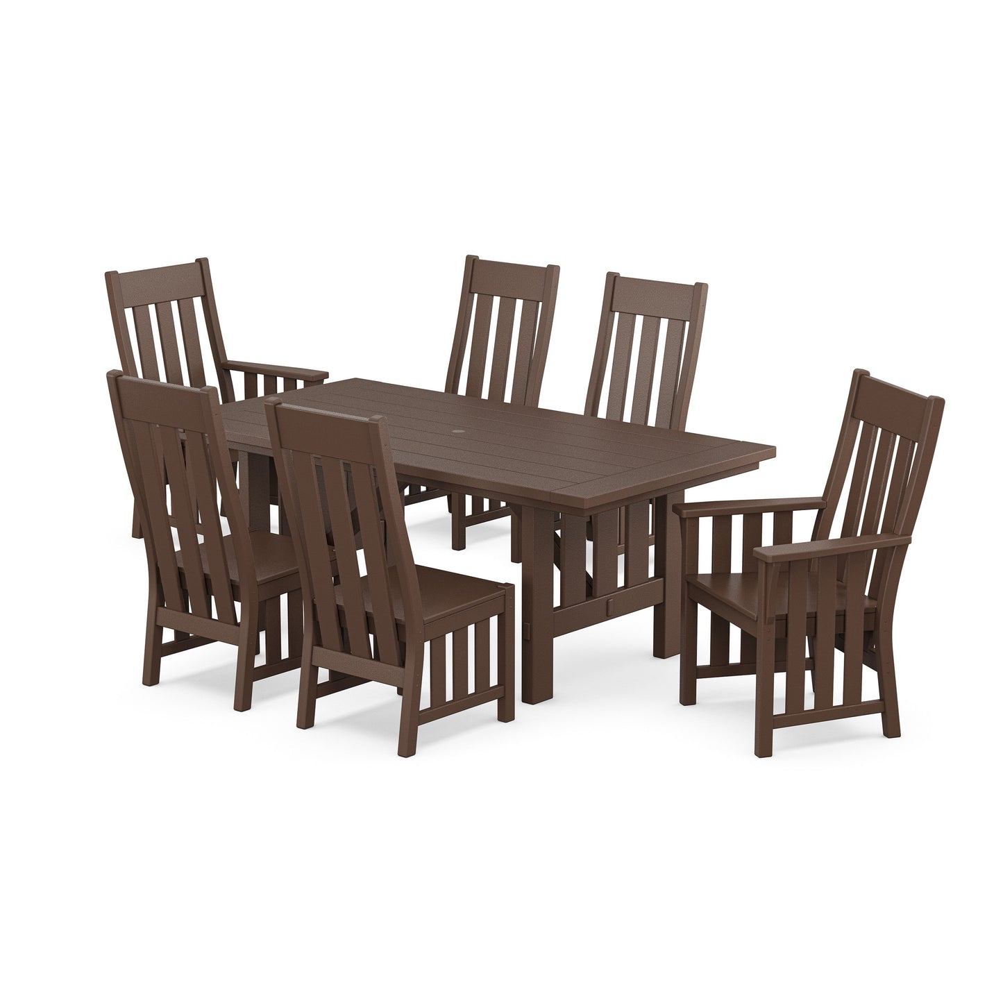POLYWOOD Acadia 7-Piece Dining Set — Mahogany