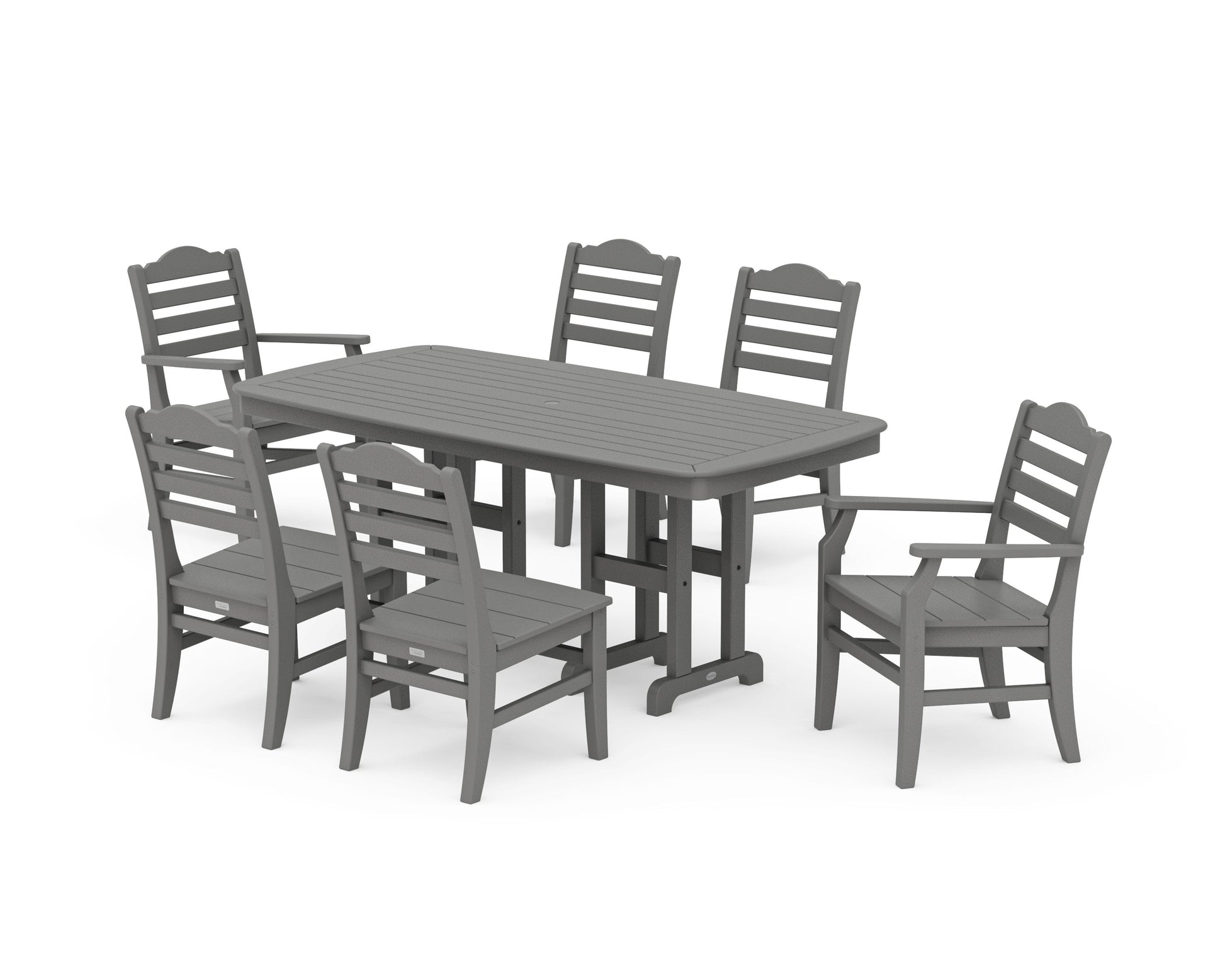 POLYWOOD Savannah 7-Piece Dining Set — Slate Grey