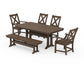 POLYWOOD Braxton 6-Piece Dining Set with Trestle Legs — Kona