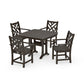 POLYWOOD Chippendale 5-Piece Dining Set with Trestle Legs — Vintage Coffee