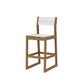 POLYWOOD EDGE Sling Bar Side Chair — Natural / White Sling