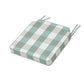 POLYWOOD Acadia Dining Side Seat Cushion — Buffalo Plaid Glacier Spa