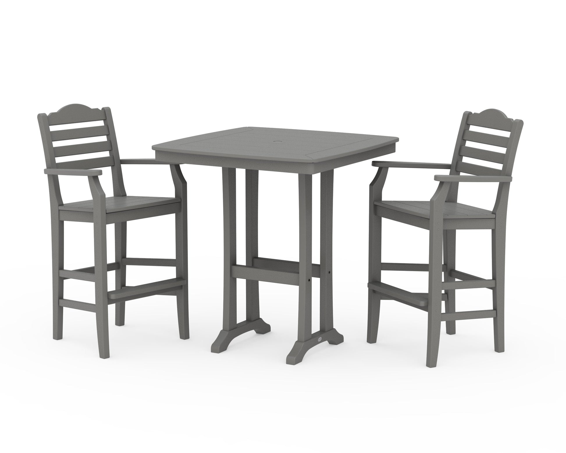 POLYWOOD Savannah 3-Piece Bar Set — Slate Grey
