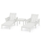 POLYWOOD Acadia 3-Piece Chaise Set — Vintage White