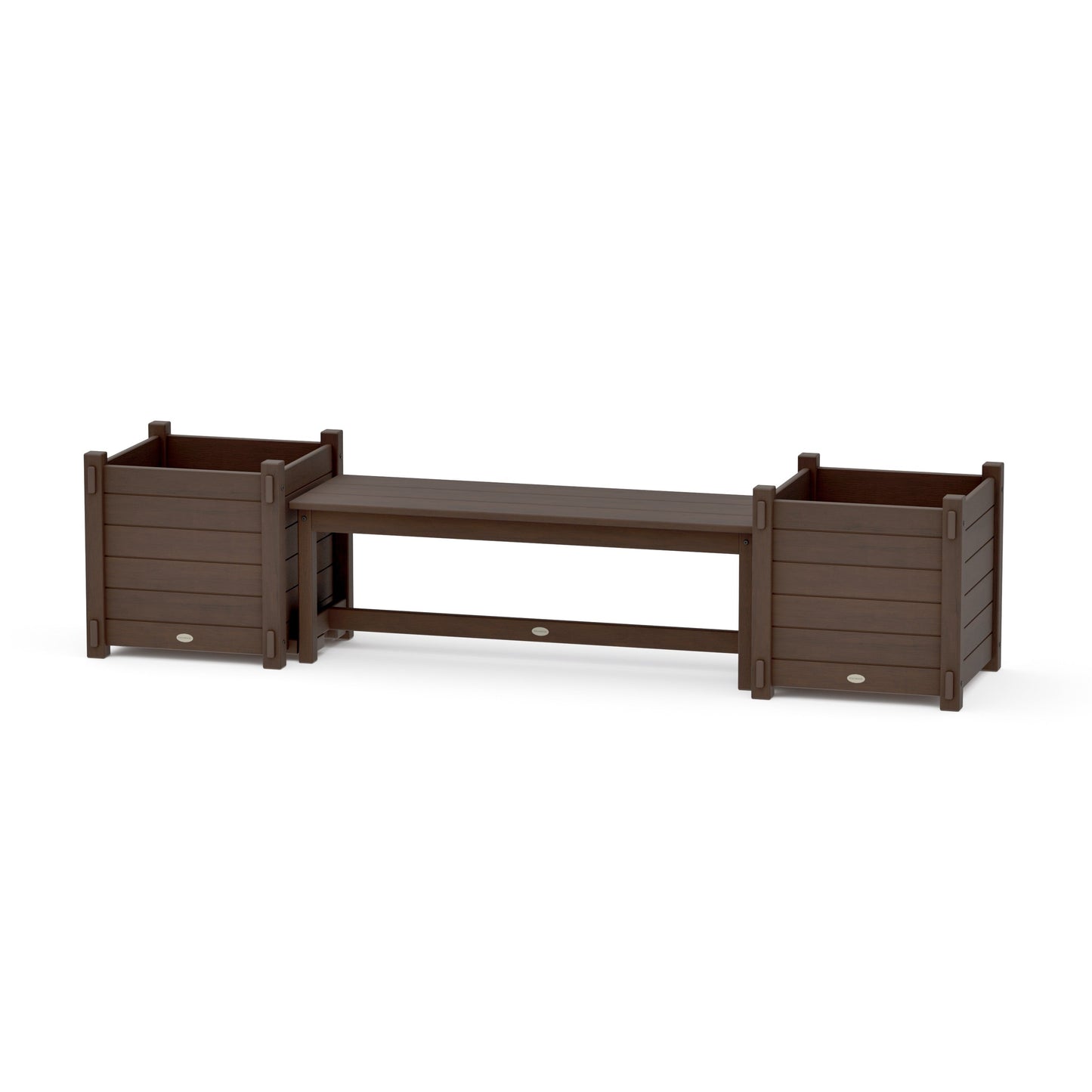 POLYWOOD 48" Nautical Straight Planter Bench Set - Large — Kona