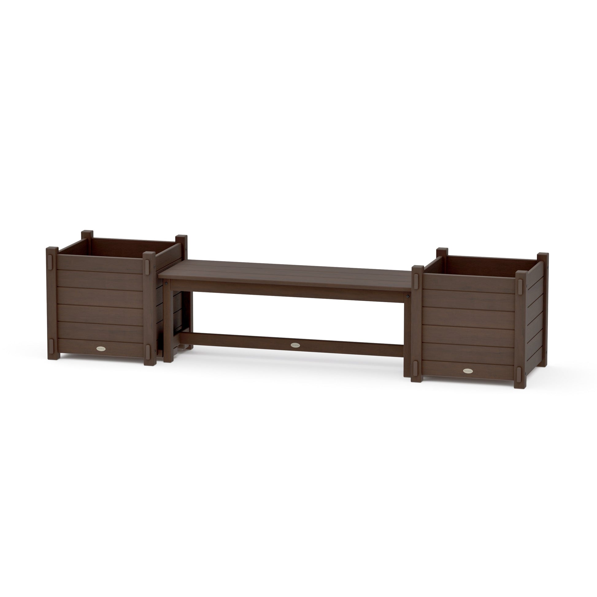 POLYWOOD 48" Nautical Straight Planter Bench Set - Large — Kona