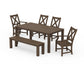 POLYWOOD Braxton 6-Piece Parsons Dining Set with Bench — Kona