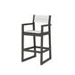 POLYWOOD EDGE Sling Bar Arm Chair — Vintage Coffee / White Sling