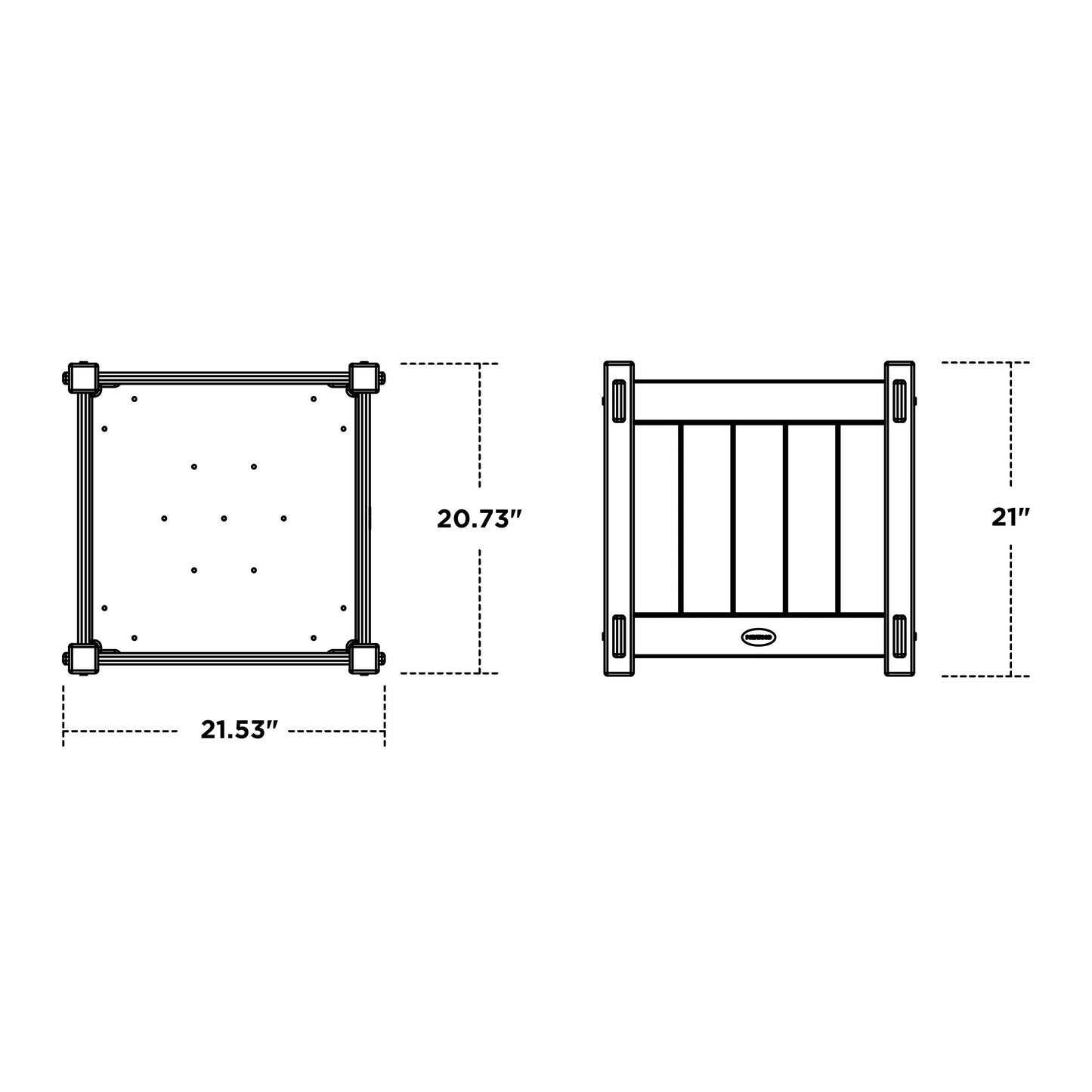 POLYWOOD Vineyard Large Square Planter Box