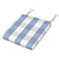 POLYWOOD Acadia Dining Side Seat Pad — Buffalo Plaid Sky Blue
