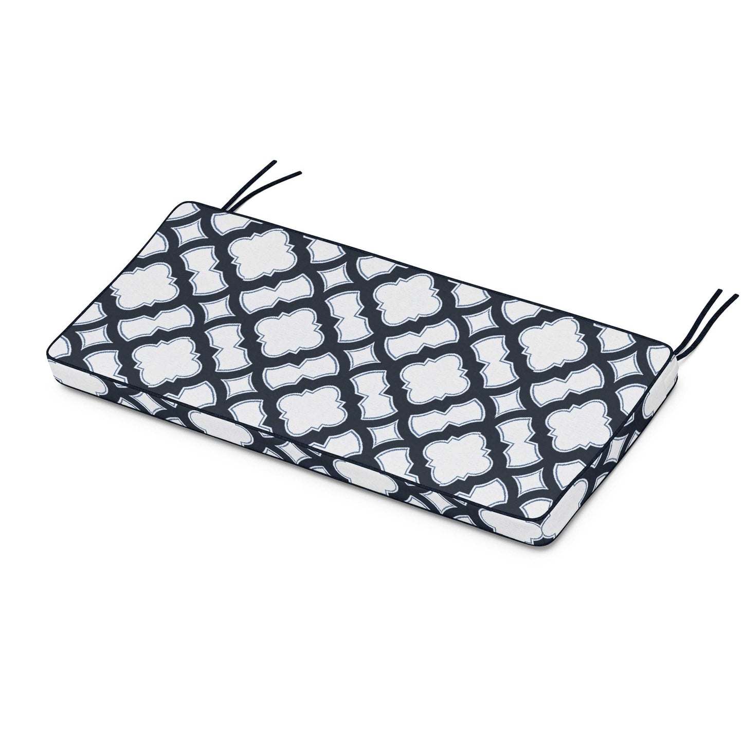 POLYWOOD Chinoiserie Bench Seat Cushion — Trellis Marine Indigo