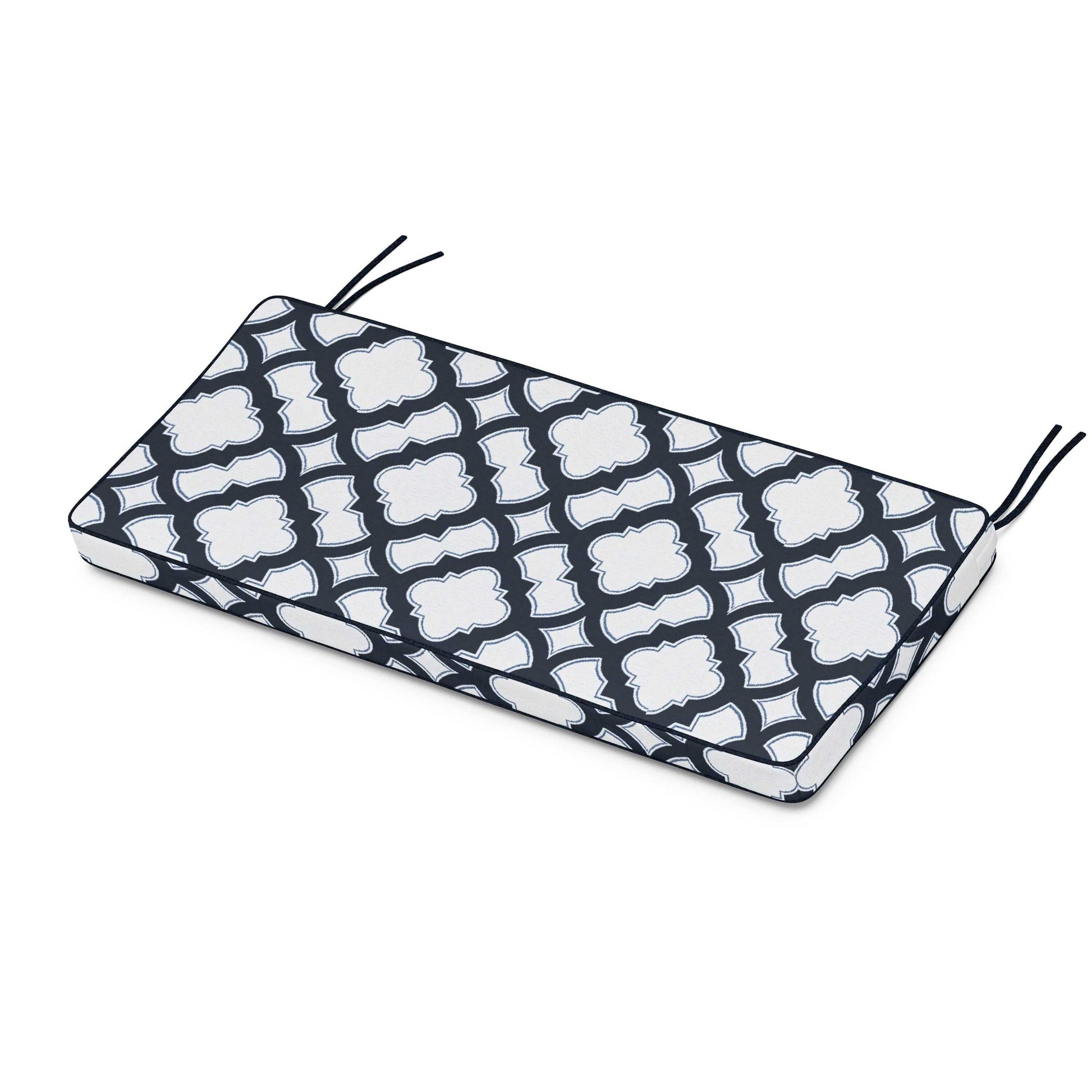POLYWOOD Chinoiserie Bench Seat Cushion — Trellis Marine Indigo