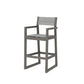 POLYWOOD EDGE Sling Bar Arm Chair — Driftwood / Metallic Sling