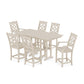 POLYWOOD Chinoiserie 7-Piece Farmhouse Counter Set — Sand