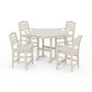 POLYWOOD Savannah 5-Piece Round Farmhouse Counter Set — Sand