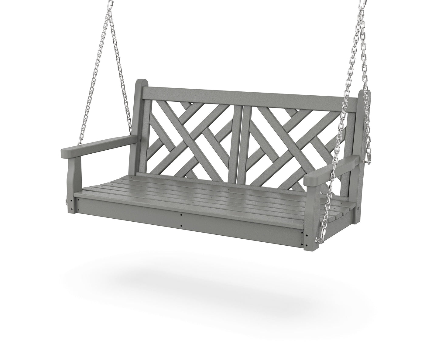 POLYWOOD Chippendale 48" Swing — Slate Grey