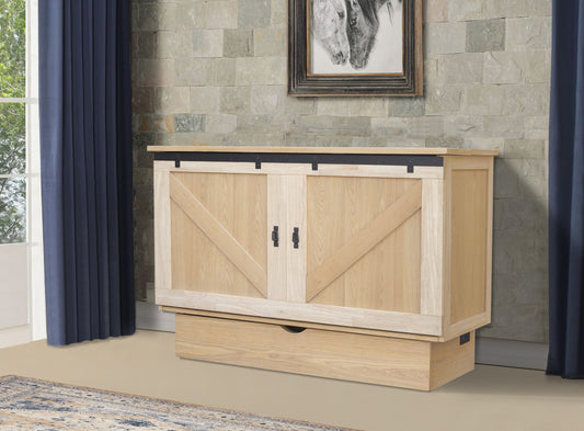 Arason Bridger cabinet bed — Light Oak finish